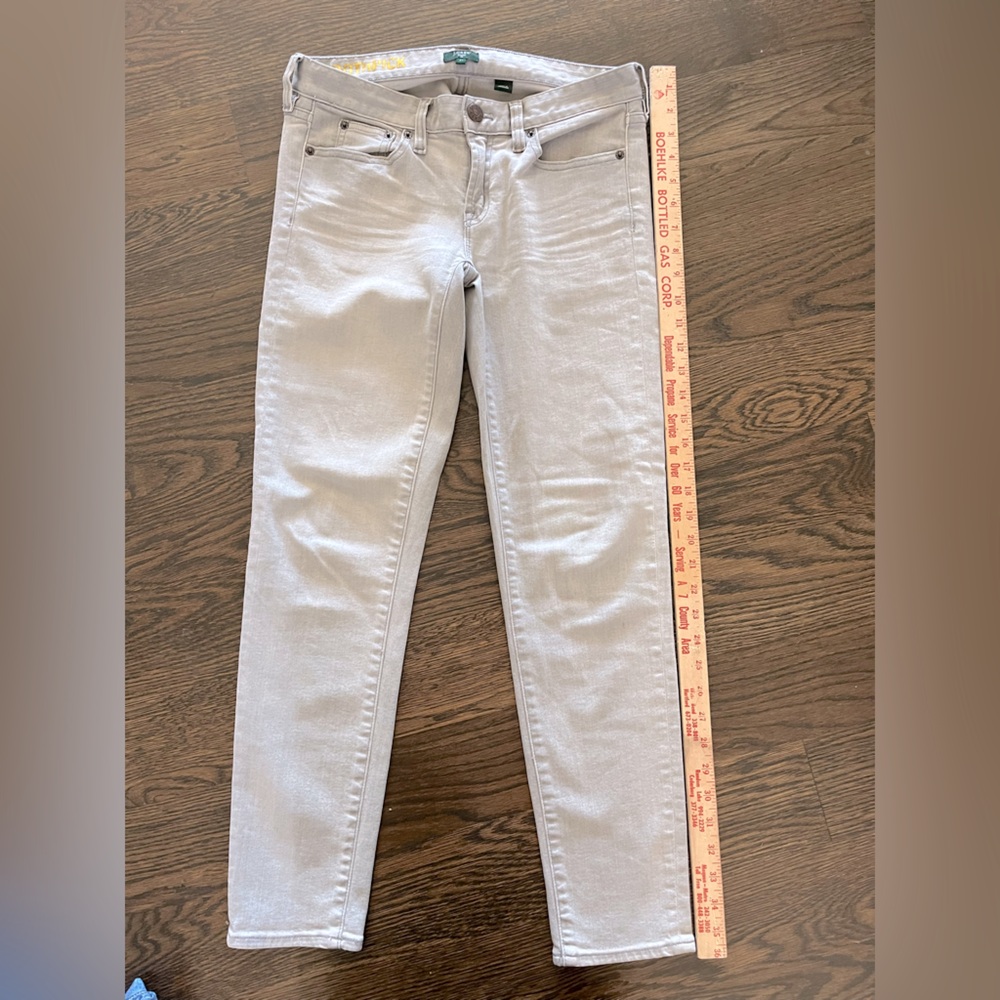 J.Crew women’s stretch 27 toothpick gray denim blue jean skinny